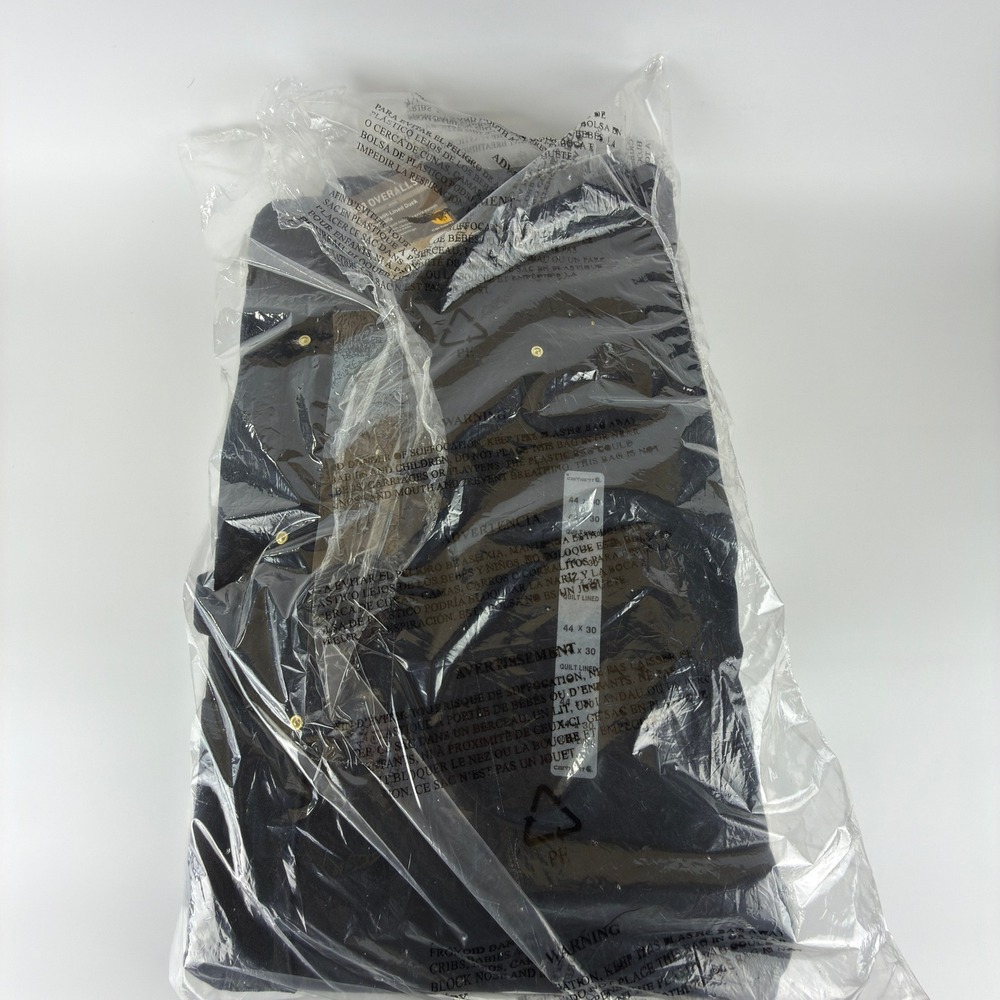 Carhartt Arctic Quilt Lined Bibs Overalls Mens 44x30 R03 BLK Black NWT NOS